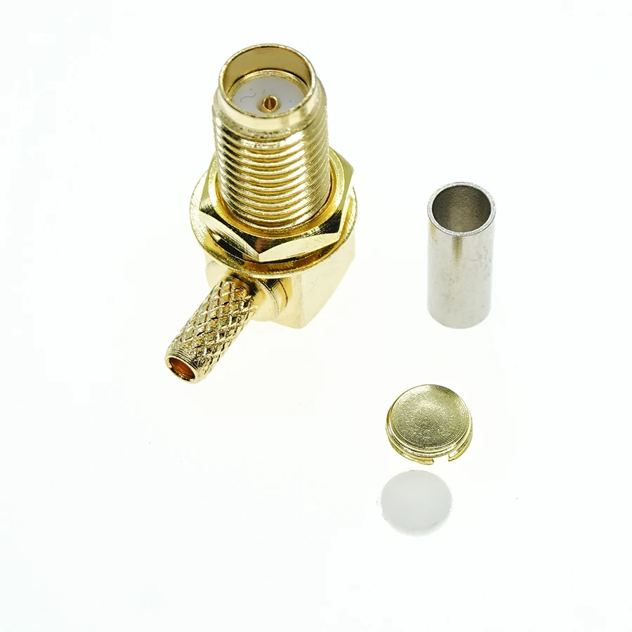 2Pcs SMA Female Bulkhead Right Angle Plug RA 90 Degree Crimp For RG174 RG316 LMR100 Cable Lot RF Connector
2Pcs SMA Female Bulkhead Right Angle Plug RA 90 Degree Crimp For RG174 RG316 LMR100 Cable Lot RF Connector