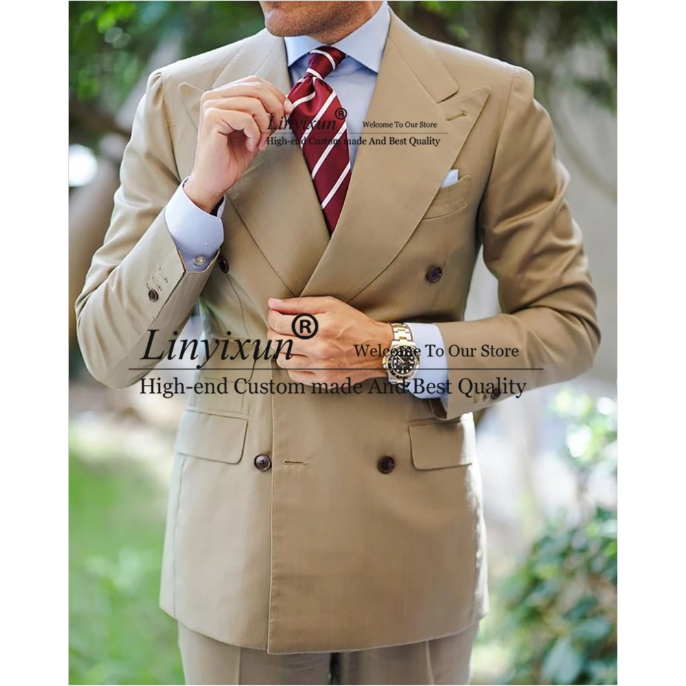 Fashion Mens Suits Double Breasted Formal Business Blazer Slim Fit Wedding Groom Tuxedo 2 Piece Set Jacket Pants Costume Homme
Fashion Mens Suits Double Breasted Formal Business Blazer Slim Fit Wedding Groom Tuxedo 2 Piece Set Jacket Pants Costume Homme