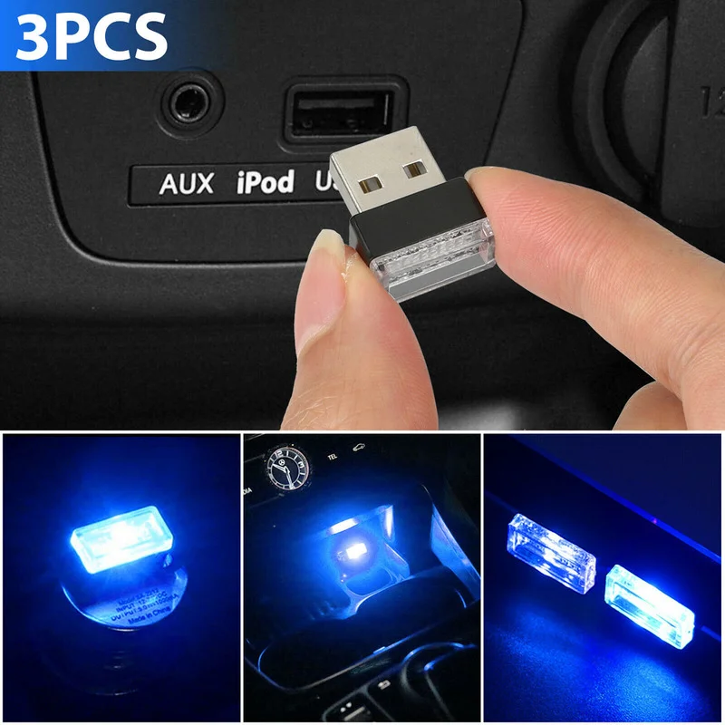 3PCS Universal Lights Blue Accessories USB LED Car Interior Light Neon Atmosphere Ambient Lamp Bulb Auto Car Products
3PCS Universal Lights Blue Accessories USB LED Car Interior Light Neon Atmosphere Ambient Lamp Bulb Auto Car Products