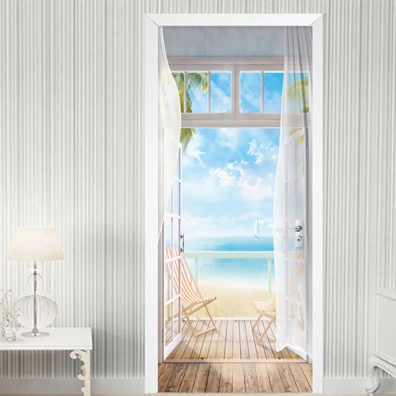 PVC Self-Adhesive Waterproof Door Sticker Modern Seascape Mural Wallpaper Living Room Bedroom Door Poster 3D Home Decor
PVC Self-Adhesive Waterproof Door Sticker Modern Seascape Mural Wallpaper Living Room Bedroom Door Poster 3D Home Decor