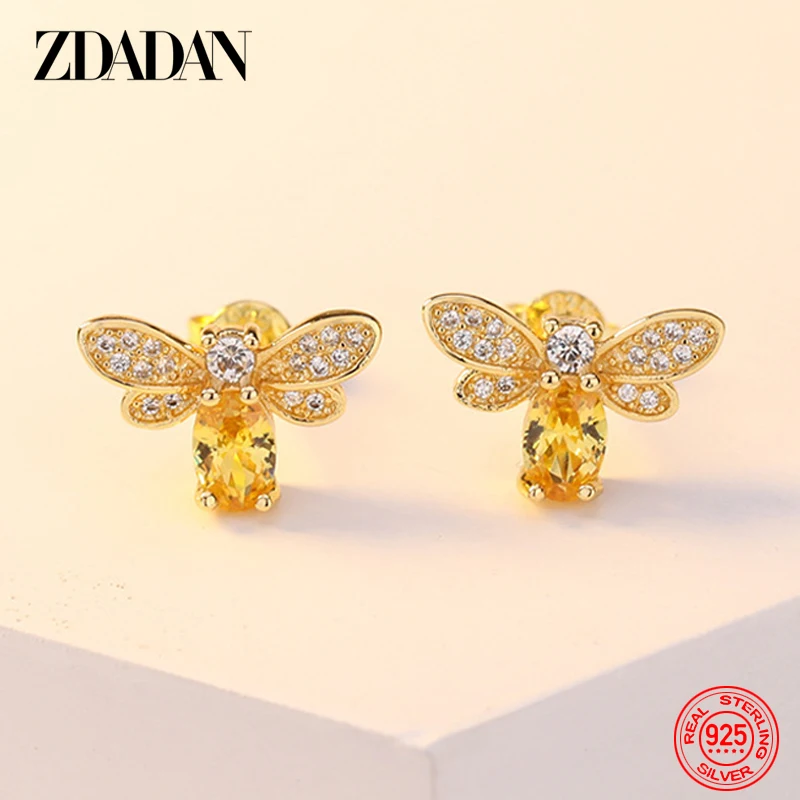 ZDADAN 925 Sterling Silver Bee Butterfly Heart Earring For Women Fashion Jewelry 
ZDADAN 925 Sterling Silver Bee Butterfly Heart Earring For Women Fashion Jewelry
