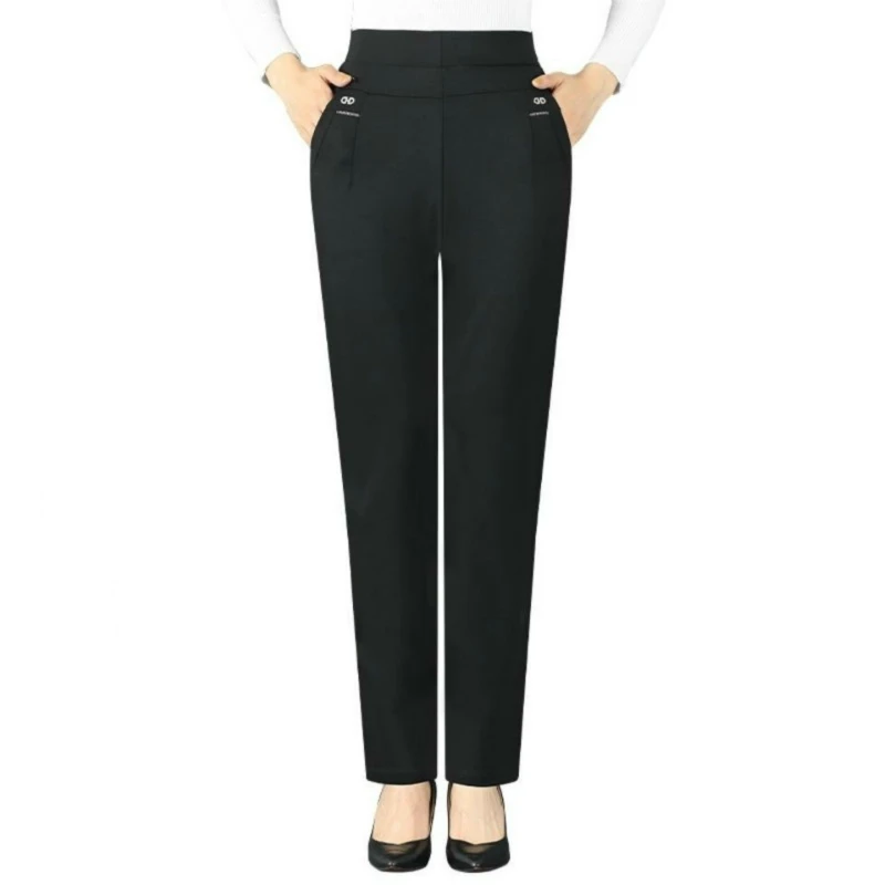 Spring Autumn Women's Trousers Casual Elastic High Waist Pants 5XL Middle-aged Lady Straight Trousers Pantalon Femme
Spring Autumn Women's Trousers Casual Elastic High Waist Pants 5XL Middle-aged Lady Straight Trousers Pantalon Femme