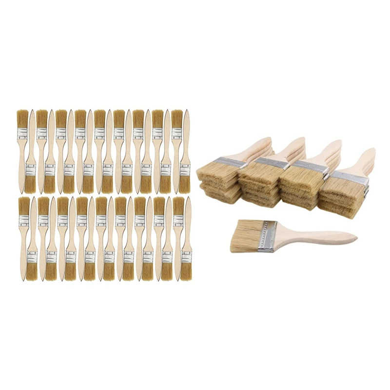 60 Pcs Paint Brushes And Chip Paint Brushes For Paint Stains Varnishes Glues And Gesso, 36 Pcs 24Mm & 24 Pcs 70Mm
60 Pcs Paint Brushes And Chip Paint Brushes For Paint Stains Varnishes Glues And Gesso, 36 Pcs 24Mm & 24 Pcs 70Mm