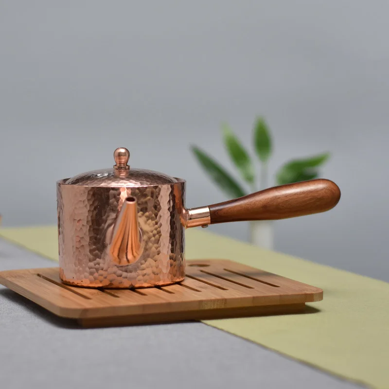 Handcraft Pure Copper Teapot Water Kettle Tea Coffee Pot Hammer Pattern Single Handle Water Boiler Drinkware Tableware
Handcraft Pure Copper Teapot Water Kettle Tea Coffee Pot Hammer Pattern Single Handle Water Boiler Drinkware Tableware