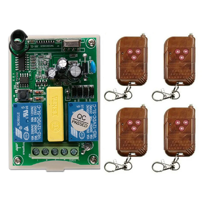 433MHz Universal Wireless Remote AC 220V 2CH rf Relay and Transmitter Remote Garage/ tubular motor garage door projection screen
433MHz Universal Wireless Remote AC 220V 2CH rf Relay and Transmitter Remote Garage/ tubular motor garage door projection screen