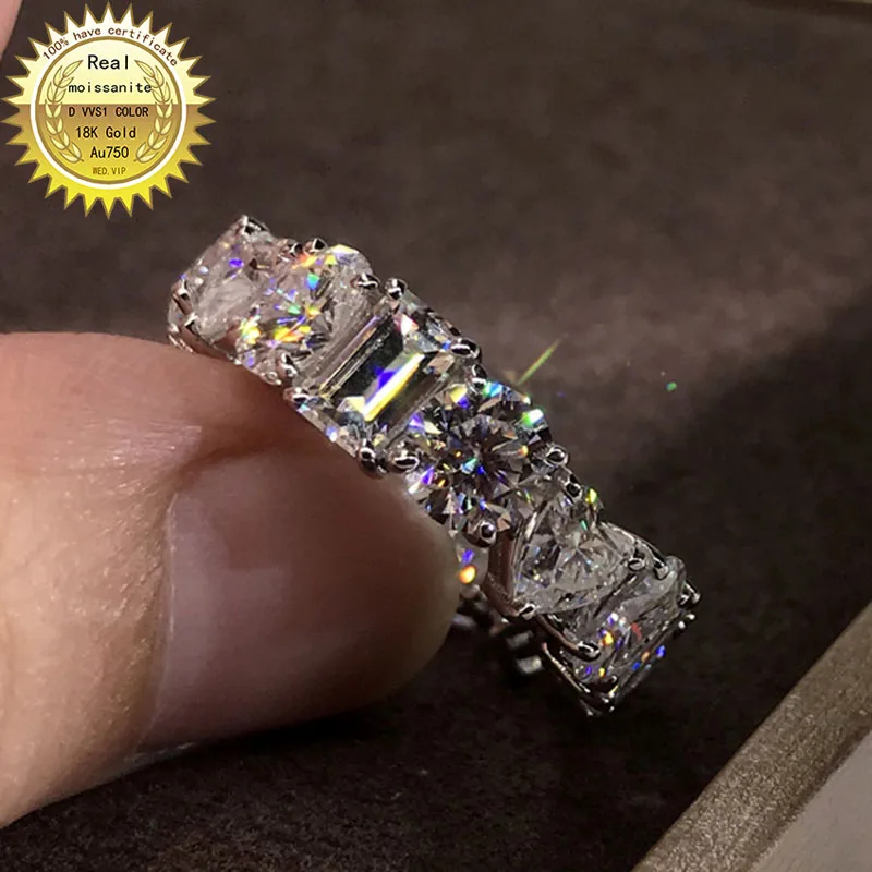 Solid 18K Gold 10ct Moissanite Diamond Ring D color VVS With national certificate 061
Solid 18K Gold 10ct Moissanite Diamond Ring D color VVS With national certificate 061