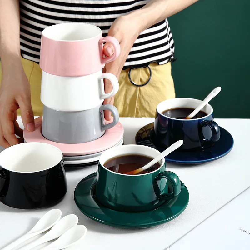 Nordic simple bright coffee cup and saucer ceramic flower tea cup milk cup western restaurant coffee set
Nordic simple bright coffee cup and saucer ceramic flower tea cup milk cup western restaurant coffee set