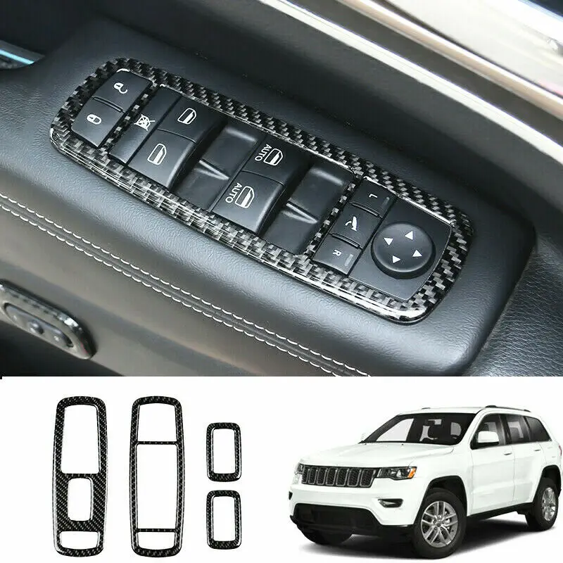 Carbon Fiber Car Window Lift Panel Switch Trim Cover For Jeep Grand Cherokee 2014-2020
Carbon Fiber Car Window Lift Panel Switch Trim Cover For Jeep Grand Cherokee 2014-2020