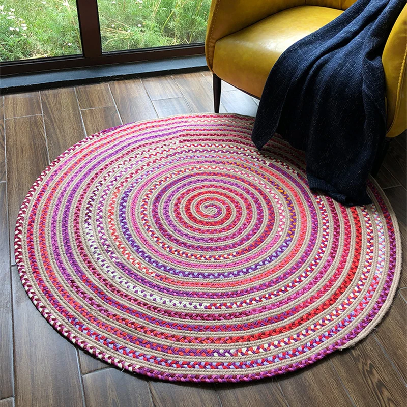 Handmade Cotton Woven Round Carpets For Living Room Computer Chair Round Rug Kids Play Floor Sofa Coffee Table Mat Soft Rugs
Handmade Cotton Woven Round Carpets For Living Room Computer Chair Round Rug Kids Play Floor Sofa Coffee Table Mat Soft Rugs
