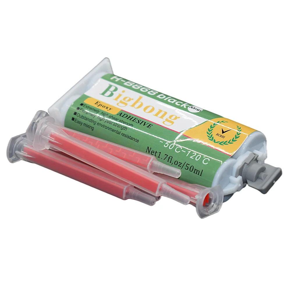 Epoxy AB Glues High Temperature 50ml Black Adhesive Glue 1:1 Resin Strong Adhesives with 5pc Mixer Tube Static Mixing Nozzle Set
Epoxy AB Glues High Temperature 50ml Black Adhesive Glue 1:1 Resin Strong Adhesives with 5pc Mixer Tube Static Mixing Nozzle Set