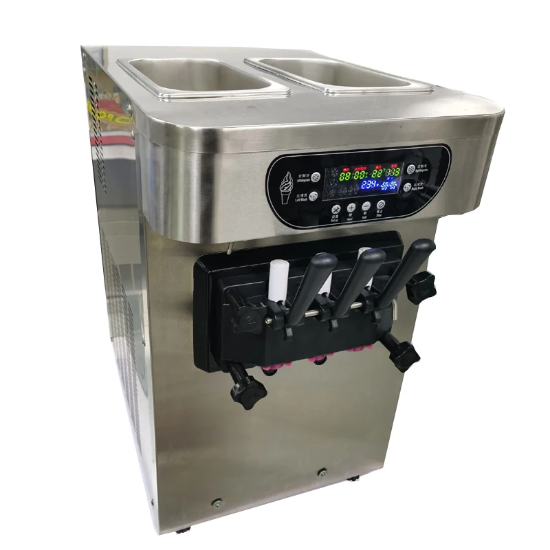 Desktop Soft Ice Cream Machine 3 Flavors Stainless Steel Ice Cream Makers Machine
Desktop Soft Ice Cream Machine 3 Flavors Stainless Steel Ice Cream Makers Machine
