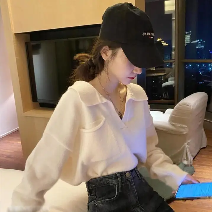 Women's Loose Retro Pullover Sweater Woman Sweaters Femme Chandails Pull Hiver
Women's Loose Retro Pullover Sweater Woman Sweaters Femme Chandails Pull Hiver