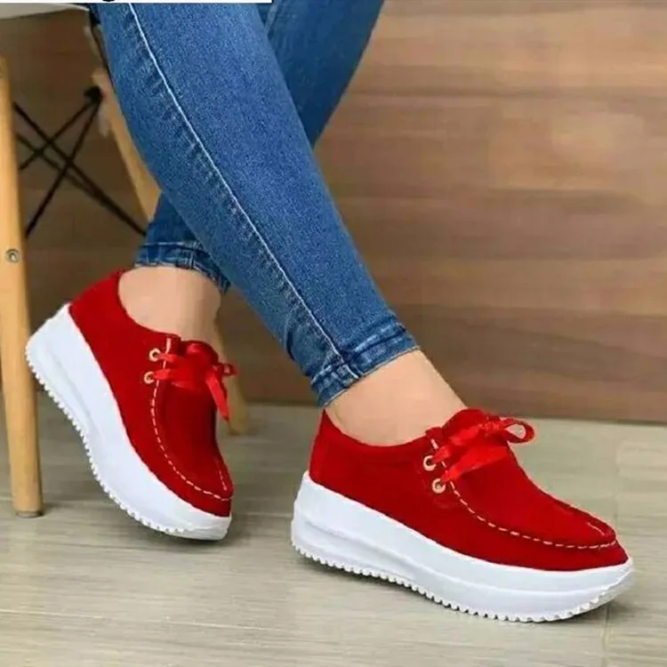 Spring Autumn Women Flats Shoes Platform Loafers Ladies Work elastic fabric Comfort Thick bottom Lace Up On Casual Shoes
Spring Autumn Women Flats Shoes Platform Loafers Ladies Work elastic fabric Comfort Thick bottom Lace Up On Casual Shoes