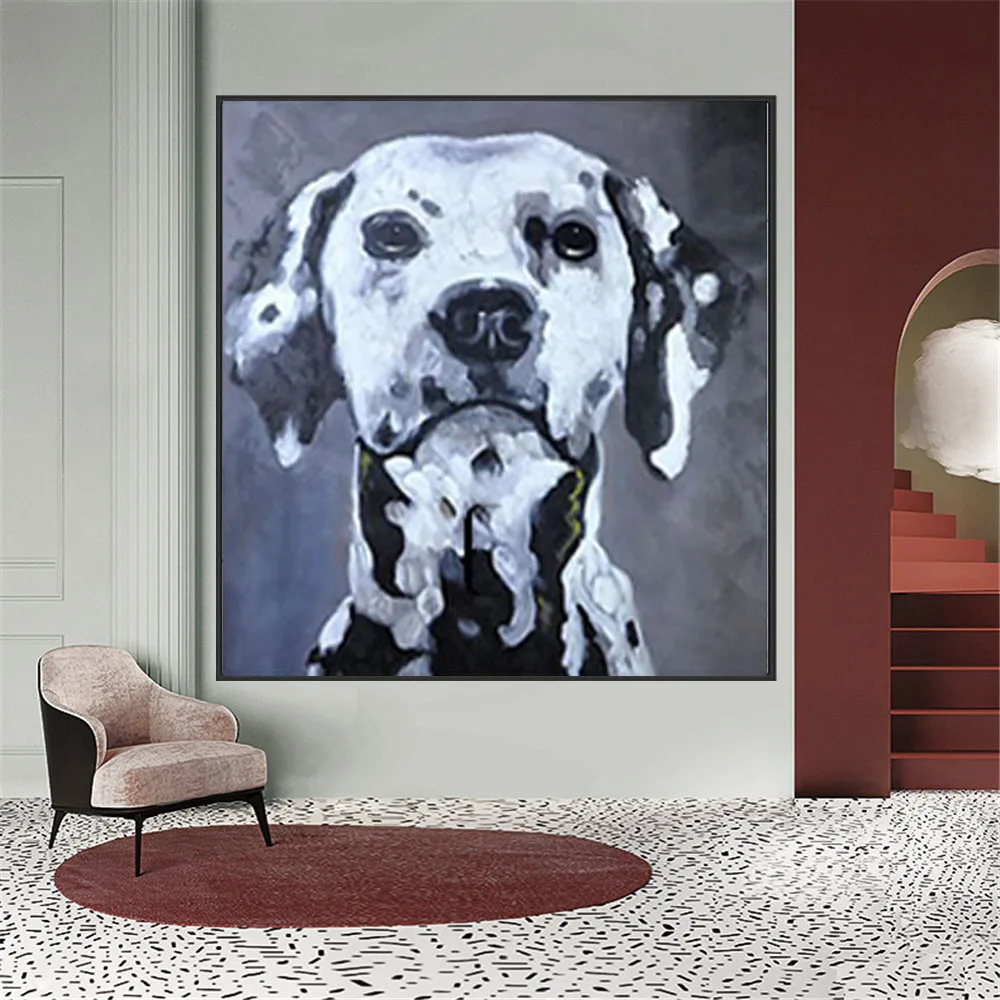 100% Hand-Painted Oil Painting Animal Dog Name Dog Cartoon Creative Canvas Paintings Children's Room Decor Wall Art Pictures
100% Hand-Painted Oil Painting Animal Dog Name Dog Cartoon Creative Canvas Paintings Children's Room Decor Wall Art Pictures