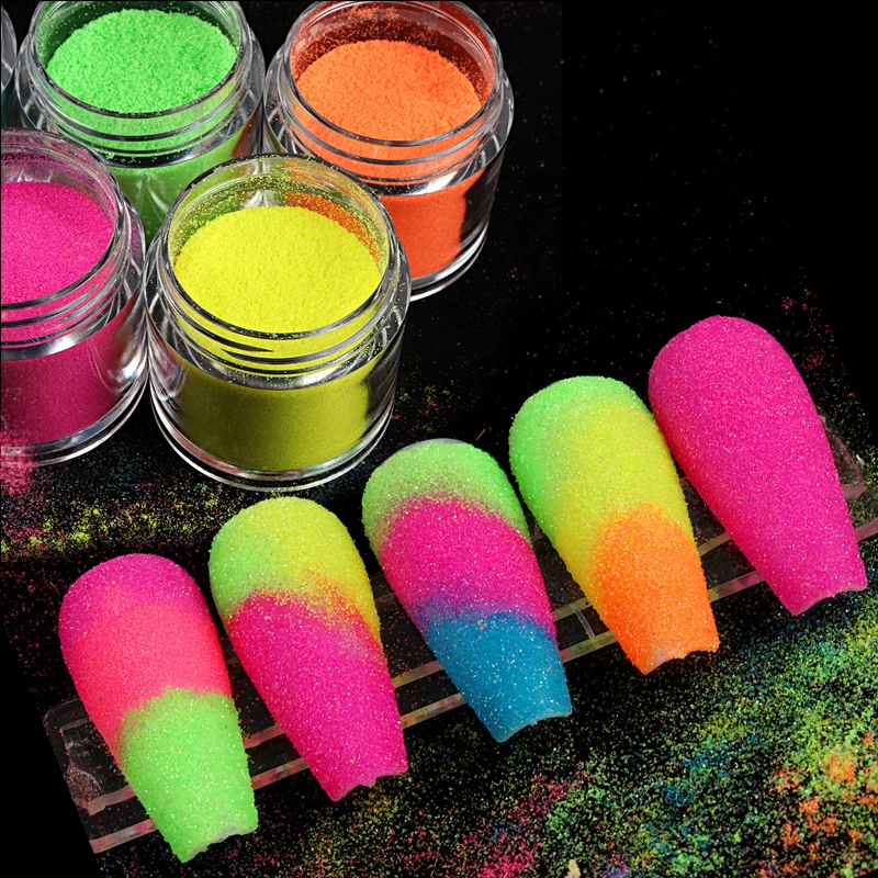Fluorescent Nail Art Sugar Powder Dazzling Nail Art Pigment Glitter Colorful Rainbow Dust for DIY Manicure Decoration Design
Fluorescent Nail Art Sugar Powder Dazzling Nail Art Pigment Glitter Colorful Rainbow Dust for DIY Manicure Decoration Design