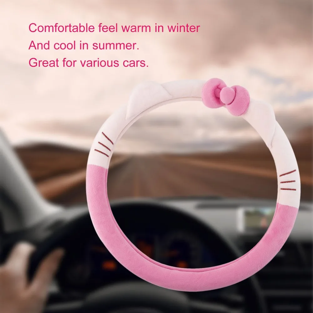 Car Styling Bow kitty Car Steering Wheel Cover 38cm Cartoon Universal Interior Accessories Set Women/man 14 design Car covers
Car Styling Bow kitty Car Steering Wheel Cover 38cm Cartoon Universal Interior Accessories Set Women/man 14 design Car covers