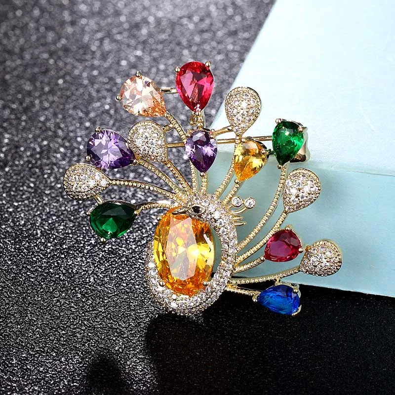 Zlxgirl AAA cubic zircon peacock animal wedding bridal Jewelry for women fashion brooch pendant jewelry Clothes Suit Accessories
Zlxgirl AAA cubic zircon peacock animal wedding bridal Jewelry for women fashion brooch pendant jewelry Clothes Suit Accessories