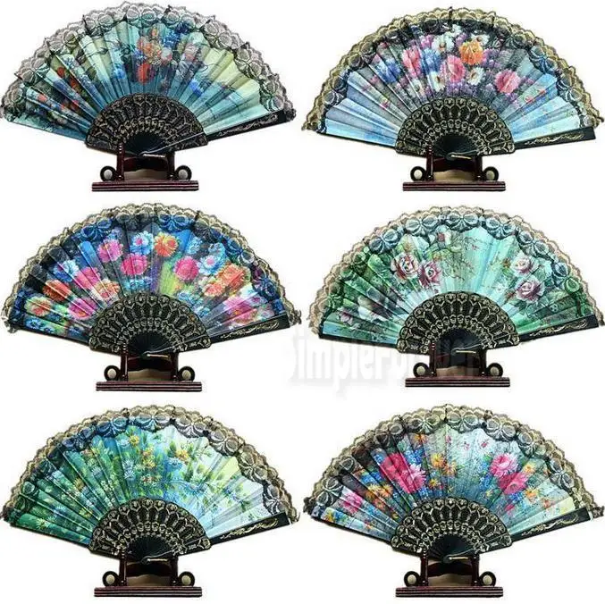 Spanish Flower Floral Fabric Lace Folding Hand Dancing Wedding Party Decor Fan 100 Pcs/lot
Spanish Flower Floral Fabric Lace Folding Hand Dancing Wedding Party Decor Fan 100 Pcs/lot