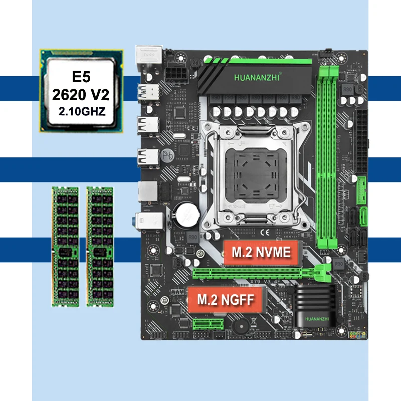 HUANANZHI X79 Motherboard CPU Memory Set X79 LGA2011 Mainboard Intel Xeon E5 2620 V2 RAM 2*8G DDR3 REG ECC Supports DIY
HUANANZHI X79 Motherboard CPU Memory Set X79 LGA2011 Mainboard Intel Xeon E5 2620 V2 RAM 2*8G DDR3 REG ECC Supports DIY