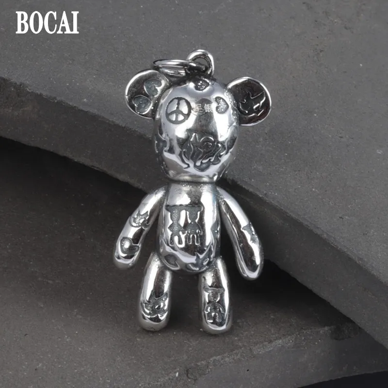 BOCAI настоящее серебро s990, ювелирные изделия в стиле ретро, легкая полая трехмерная двусторонняя подвеска с милым медведем для женщин
BOCAI настоящее серебро s990, ювелирные изделия в стиле ретро, легкая полая трехмерная двусторонняя подвеска с милым медведем для женщин