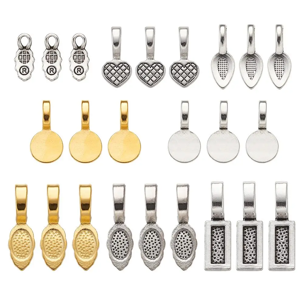 200pcs/Set Tibetan Alloy Leaf Glue-on Flat Pad Bails for Jewelry Findings DIY Necklace Golden/Antique Silver Color8.2x8.2x2.7cm
200pcs/Set Tibetan Alloy Leaf Glue-on Flat Pad Bails for Jewelry Findings DIY Necklace Golden/Antique Silver Color8.2x8.2x2.7cm