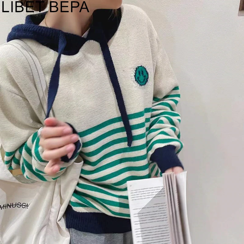 New 2022 Women's Spring Winter Sweaters Pullovers Striped Oversized Elegant Fashionable Korean Style Vintage Lady Tops SW3264JX
New 2022 Women's Spring Winter Sweaters Pullovers Striped Oversized Elegant Fashionable Korean Style Vintage Lady Tops SW3264JX