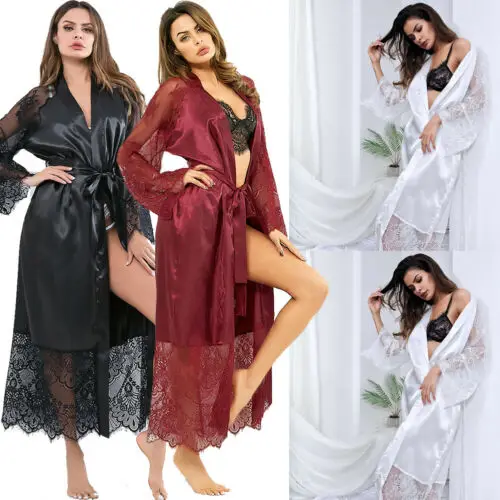 Women Satin Kimono Long Robe Dressing Gown Wedding Bridesmaid Sleepwear Bathrobe Plus Size S-3XL
Women Satin Kimono Long Robe Dressing Gown Wedding Bridesmaid Sleepwear Bathrobe Plus Size S-3XL