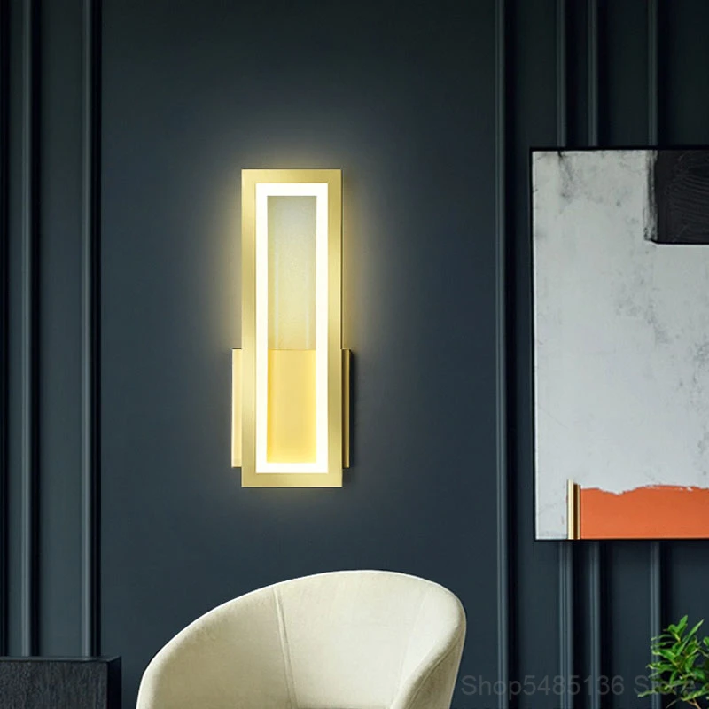 Modern Golden Acrylic Wall Lamp Bedroom Bedside Lamp Living Room Decoration Wall Light Restaurant Staircase Aisle Led Lighting
Modern Golden Acrylic Wall Lamp Bedroom Bedside Lamp Living Room Decoration Wall Light Restaurant Staircase Aisle Led Lighting