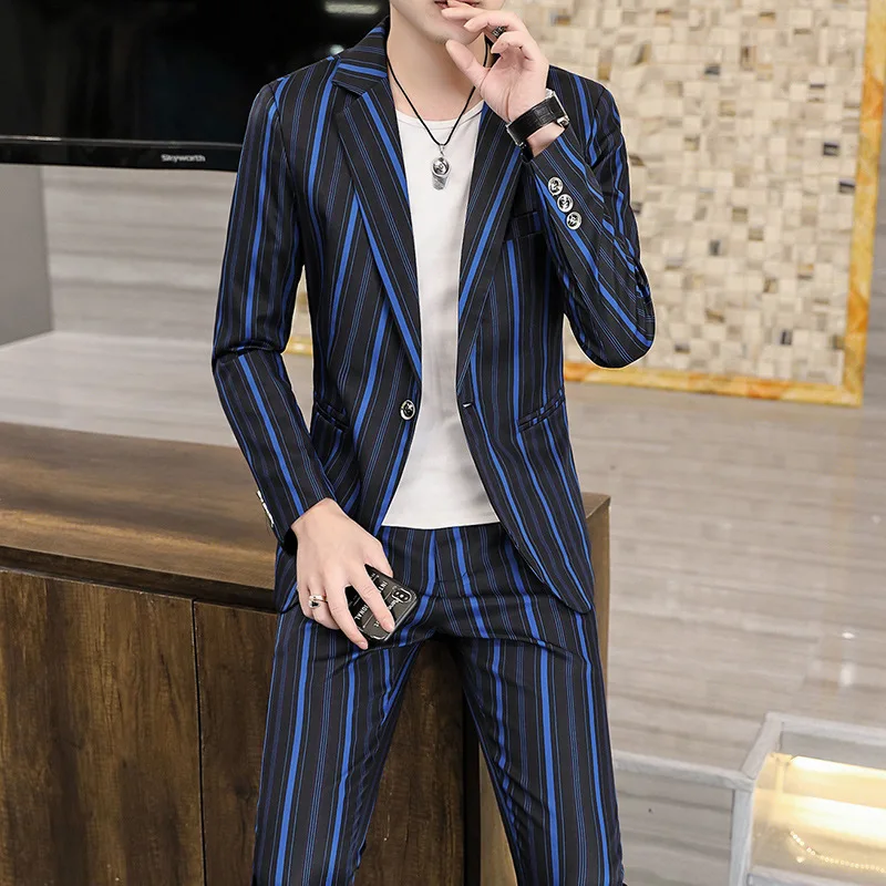 2023 Men's Autumn Striped Suit Youth Leisure Business Fashion Business Work Suit
2023 Men's Autumn Striped Suit Youth Leisure Business Fashion Business Work Suit