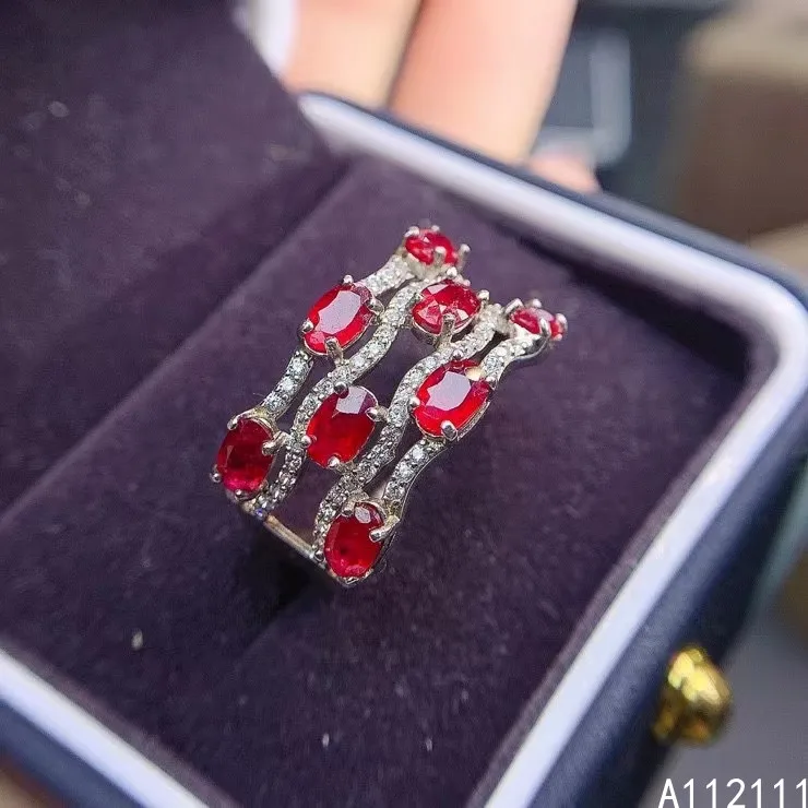 Fine Jewelry 925 Sterling Silver Inset With Natural Gemstone Women's Popular Vintage Noble Ruby Adjustable Ring Support Detectio
Fine Jewelry 925 Sterling Silver Inset With Natural Gemstone Women's Popular Vintage Noble Ruby Adjustable Ring Support Detectio