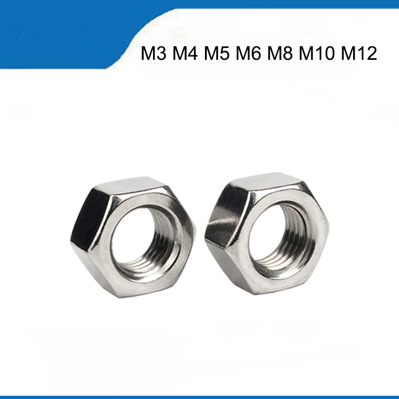 A2 304 Шестигранная гайка из нержавеющей стали для M1, 2 M1.4, M1.6, M2, 5, M3 M4 M5 M6 M8 M10 M12 M16, M20, M24 винтовой болт
A2 304 Шестигранная гайка из нержавеющей стали для M1, 2 M1.4, M1.6, M2, 5, M3 M4 M5 M6 M8 M10 M12 M16, M20, M24 винтовой болт