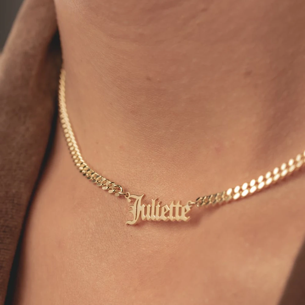 Personality Name Pendant Necklace for Women Fashion Stainless Steel Customized Cuban Chain Nameplate Collar Necklaces Jewelry
Personality Name Pendant Necklace for Women Fashion Stainless Steel Customized Cuban Chain Nameplate Collar Necklaces Jewelry