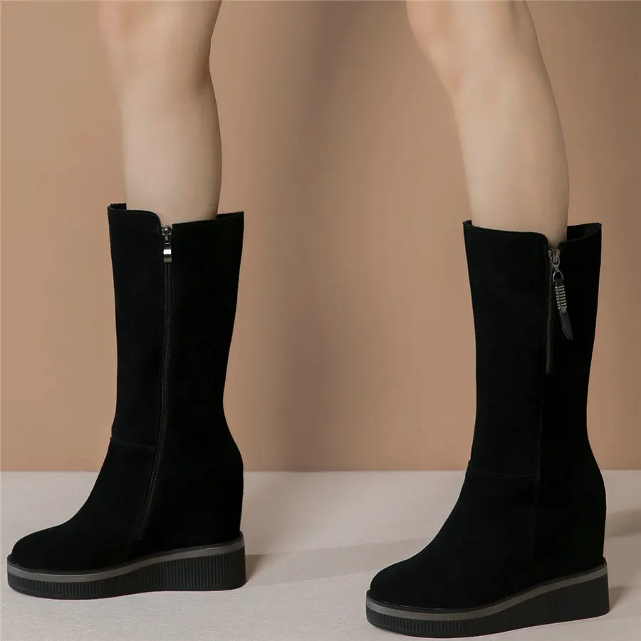 Pumps Shoes Women Black Genuine Leather Wedges High Heel Ankle Boots Female High Top Round Toe Fashion Sneakers Casual Shoes
Pumps Shoes Women Black Genuine Leather Wedges High Heel Ankle Boots Female High Top Round Toe Fashion Sneakers Casual Shoes