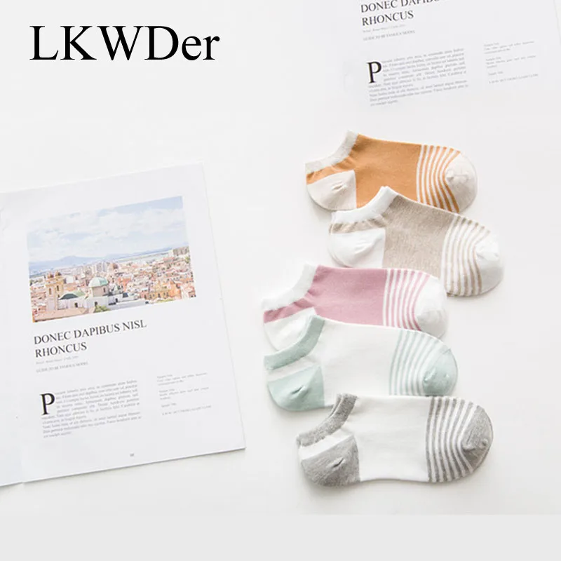 LKWDer 5 Pairs Women Ankle Socks Cute Striped Casual Fashion Short Socks Ladies Girl Cotton Socks Womens Female Meias Calcetines
LKWDer 5 Pairs Women Ankle Socks Cute Striped Casual Fashion Short Socks Ladies Girl Cotton Socks Womens Female Meias Calcetines
