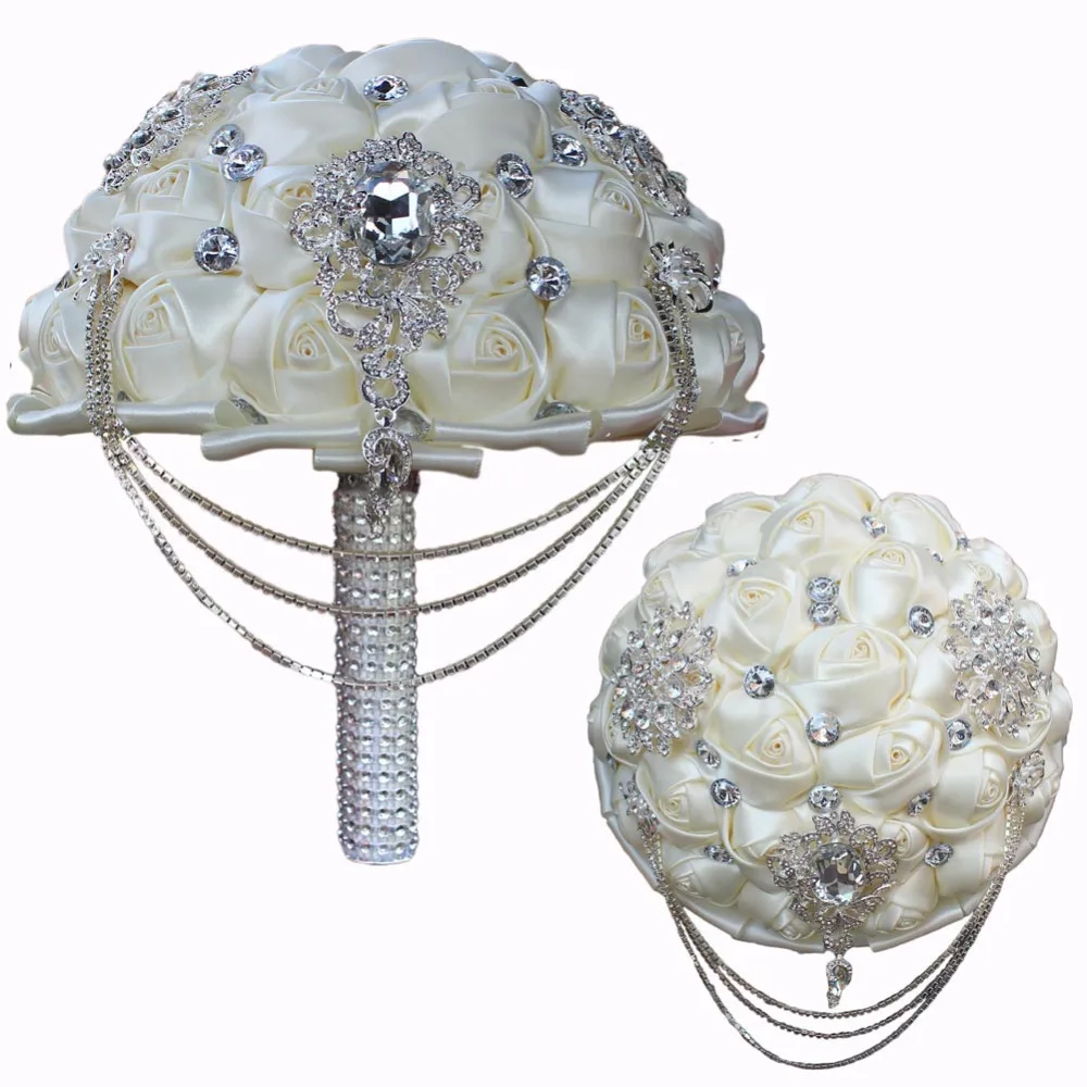 Ivory Handmade Wedding Bouquet Hand Holding Flowerfor Bridesmaid Artificial Wedding Accessories Ribbon Flower W3218D 
Ivory Handmade Wedding Bouquet Hand Holding Flowerfor Bridesmaid Artificial Wedding Accessories Ribbon Flower W3218D