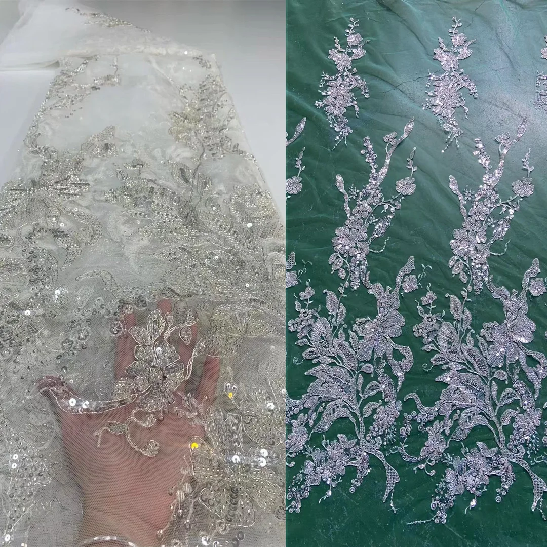 (5yards/pc) High grade white African wedding tulle lace with crystal beads embroidered French net lace for party dress FXZ117
(5yards/pc) High grade white African wedding tulle lace with crystal beads embroidered French net lace for party dress FXZ117