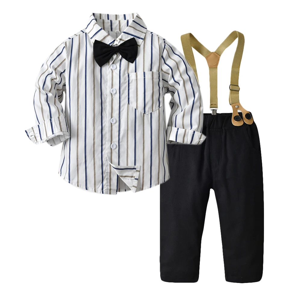 top and top Autumn Baby Boys Formal Clothing Set Bowtie Shirts+Suspenders Pants Kids Boy Gentleman Outfits Cotton Clothes Suits
top and top Autumn Baby Boys Formal Clothing Set Bowtie Shirts+Suspenders Pants Kids Boy Gentleman Outfits Cotton Clothes Suits