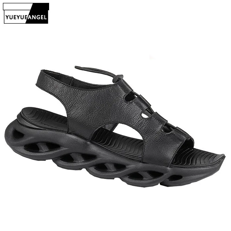 New Designer Men Genuine Leather Sandals 2019 Summer Gladiator Sandals Fashion Breathable Open Toe Cowhide Beach Sandals Male
New Designer Men Genuine Leather Sandals 2019 Summer Gladiator Sandals Fashion Breathable Open Toe Cowhide Beach Sandals Male