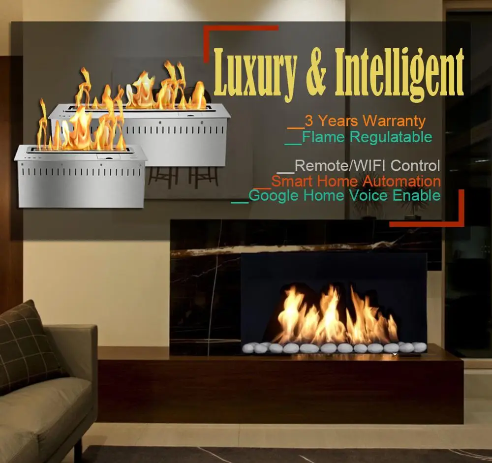 Inno living 30 inch smart fireplace ethanol burner indoor heater
Inno living 30 inch smart fireplace ethanol burner indoor heater