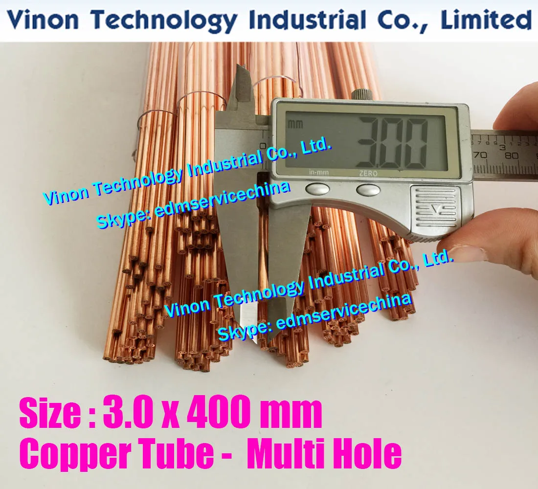 (20PCS/LOT) 3.0x400mm Copper Tube Multihole, Copper EDM Tubing Electrode MultiChannel Dia. 3.0mm Length 400mm for Superdrill EDM
(20PCS/LOT) 3.0x400mm Copper Tube Multihole, Copper EDM Tubing Electrode MultiChannel Dia. 3.0mm Length 400mm for Superdrill EDM