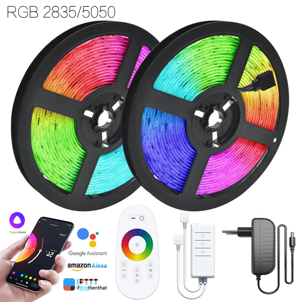 Светодиодные ленты, лампы с Wi-Fi, умный контроллер RGB 5050/2835, гибкая Диодная лента для телевизора, 12 В, водонепроницаемая декоративная лампа для вечеринки
Светодиодные ленты, лампы с Wi-Fi, умный контроллер RGB 5050/2835, гибкая Диодная лента для телевизора, 12 В, водонепроницаемая декоративная лампа для вечеринки