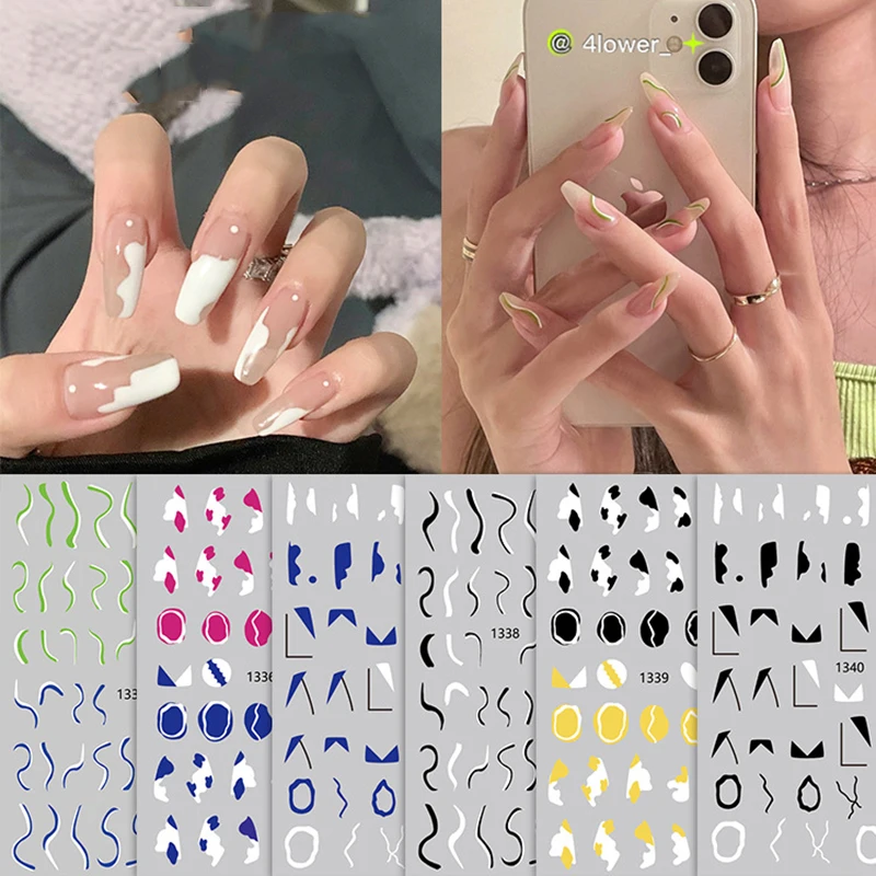 3D nail art sticker geometric lines space black white blue yellow green manicure accessories slider nail strips YJ057
3D nail art sticker geometric lines space black white blue yellow green manicure accessories slider nail strips YJ057