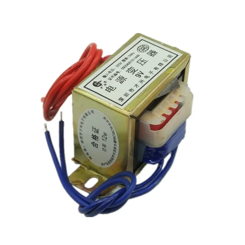 EI48-12W power transformer DB-12VA 220V to 9V 1.2A 12W audio transformer 9V 1200mA
EI48-12W power transformer DB-12VA 220V to 9V 1.2A 12W audio transformer 9V 1200mA