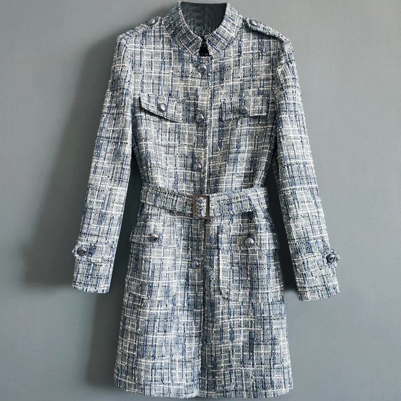 Hot Spring Chinese style Stand Collar Women Trench Coat Female For Fall/Winter 2023 Single-Breasted Mid-length Waist jackets
Hot Spring Chinese style Stand Collar Women Trench Coat Female For Fall/Winter 2023 Single-Breasted Mid-length Waist jackets