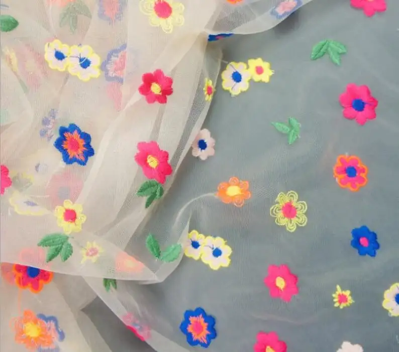 Colorful Mini Floral Fabric 2020 Newest High Quality Soft Tulle Fabric Embroidered Lace Haute Couture Wedding
Colorful Mini Floral Fabric 2020 Newest High Quality Soft Tulle Fabric Embroidered Lace Haute Couture Wedding