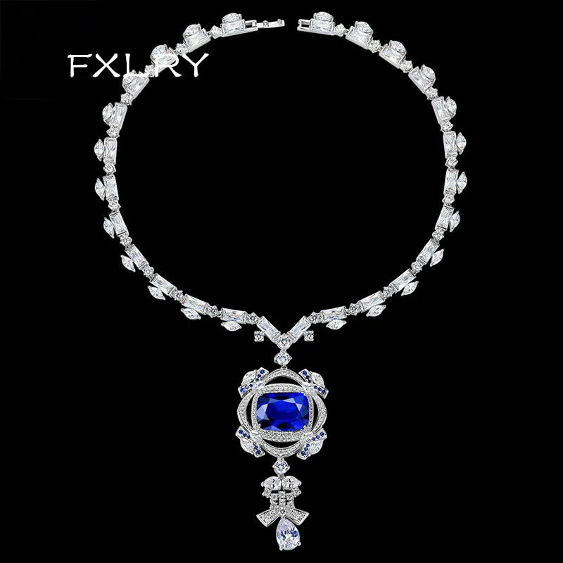 FXLRY High Quality Europe And America Ocean Heart Dark Blue Jewelry Necklace AAA Cubic Zirconia Bridal Wedding Luxury Jewelry
FXLRY High Quality Europe And America Ocean Heart Dark Blue Jewelry Necklace AAA Cubic Zirconia Bridal Wedding Luxury Jewelry