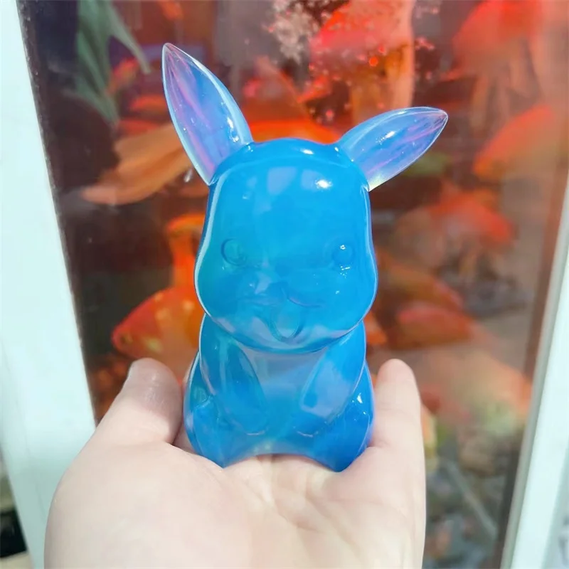 Natural Cryolite Cute Cartoon Carved Blue Opalite Polished Cartoon Carvings Healing Stones Home Decor Ornament Crafts
Natural Cryolite Cute Cartoon Carved Blue Opalite Polished Cartoon Carvings Healing Stones Home Decor Ornament Crafts