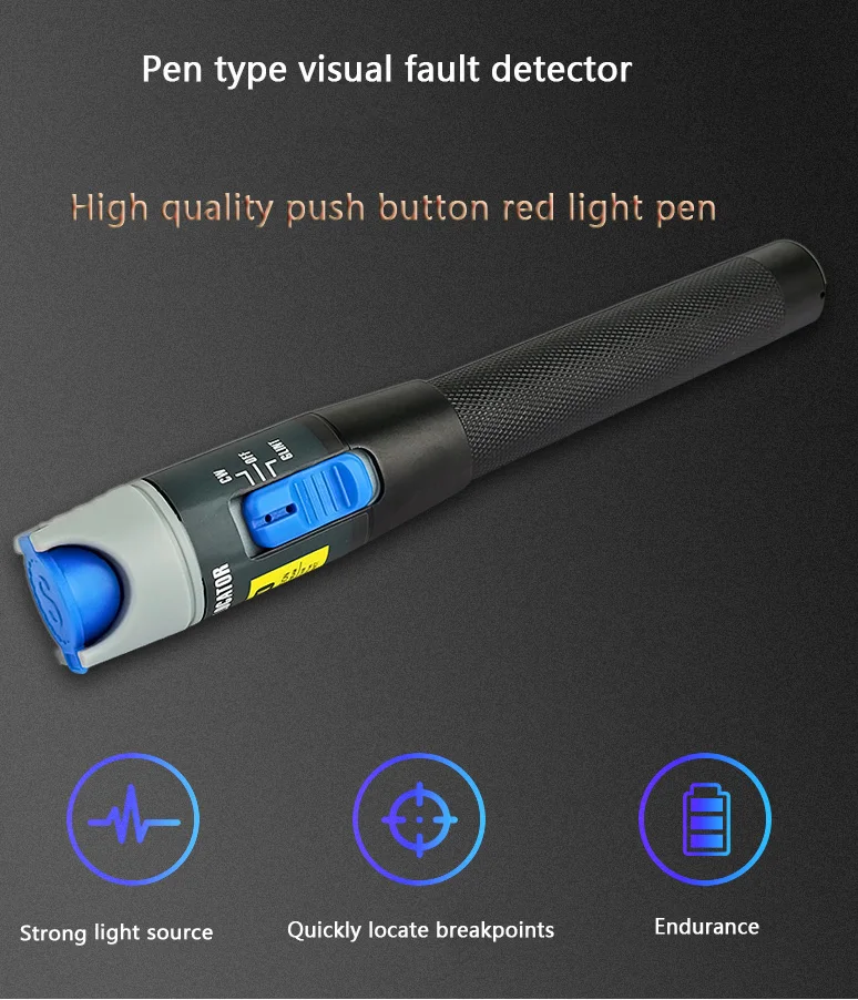 Red light fiber pen 5km red light source 10mW km through fiber red light pen 10km fiber tester
Red light fiber pen 5km red light source 10mW km through fiber red light pen 10km fiber tester