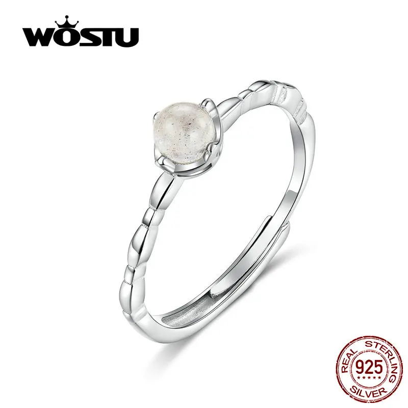 WOSTU Moonstone Unique Rings 100% 925 Sterling Silver Adjustable Fashion Stone Ring For Women Wedding Engagement Jewelry CQR536
WOSTU Moonstone Unique Rings 100% 925 Sterling Silver Adjustable Fashion Stone Ring For Women Wedding Engagement Jewelry CQR536