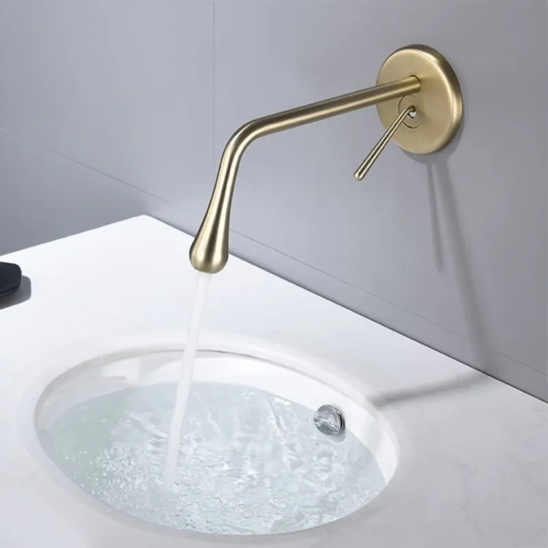 Brush Gold Bathroom Basin Faucet Lavatory Mixer Tap Brass Conceal Sink tap Brass sink faucet Brass New
Brush Gold Bathroom Basin Faucet Lavatory Mixer Tap Brass Conceal Sink tap Brass sink faucet Brass New